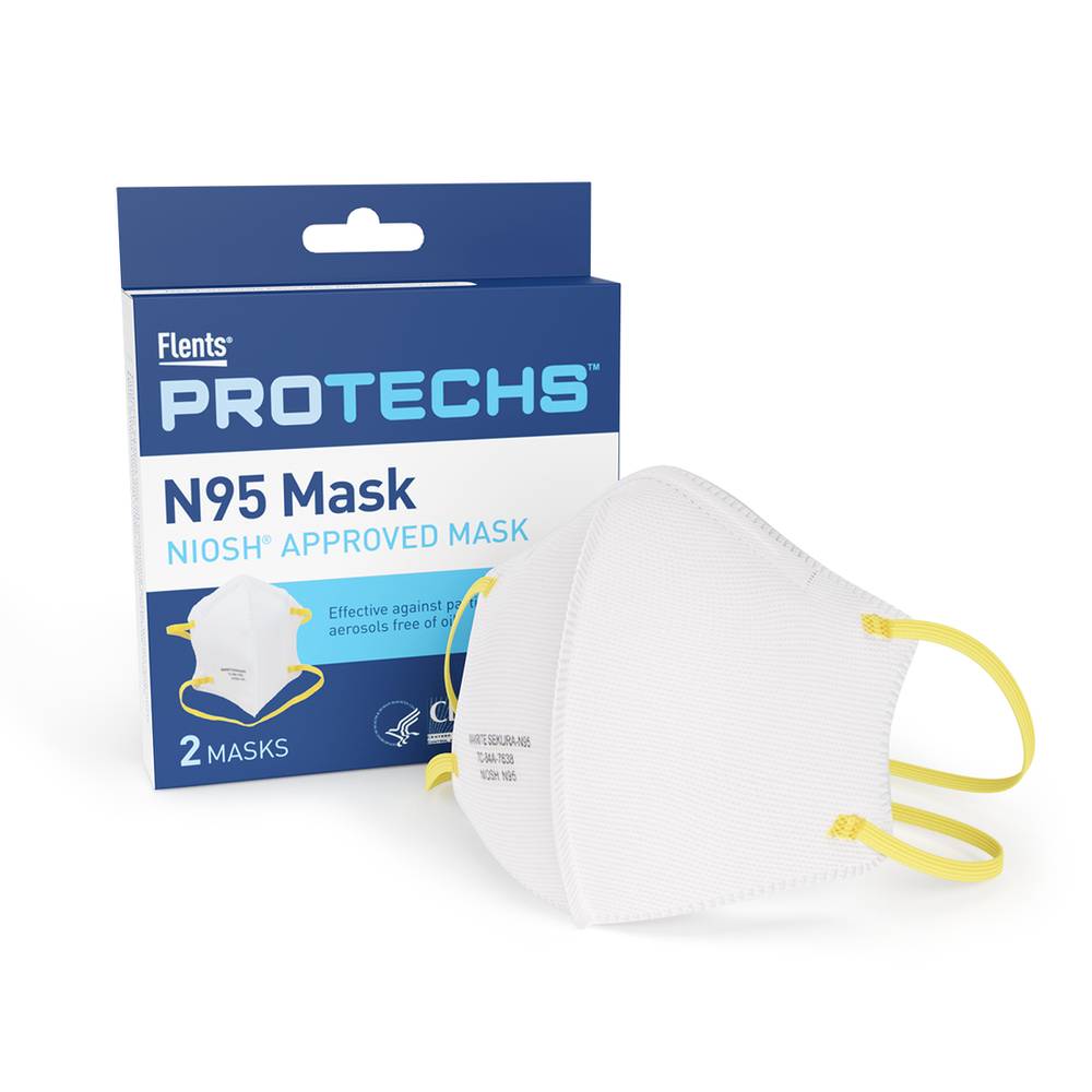 Protechs Niosh Approved N95 Respirator Mask (2 ct)
