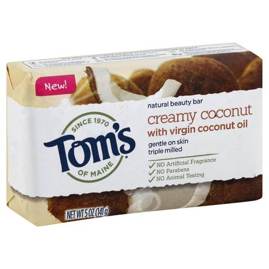 Tom's Of Maine Creamy Virgin Coconut Oil Natural Beauty Bar (5 oz)