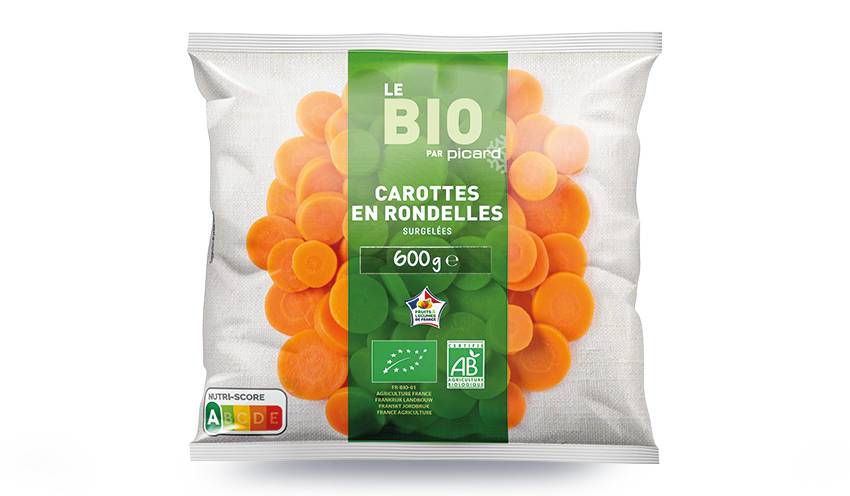 Carottes en rondelles bio, France