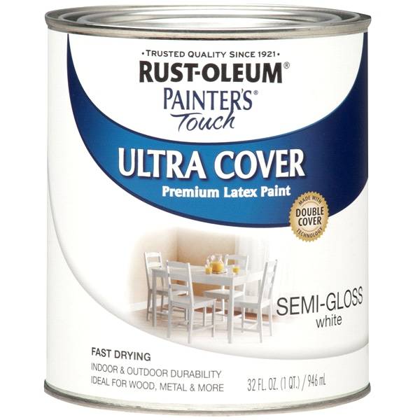 Rust-Oleum Painter's Touch Ultra Cover Premium Latex Paint (semi-gloss white)