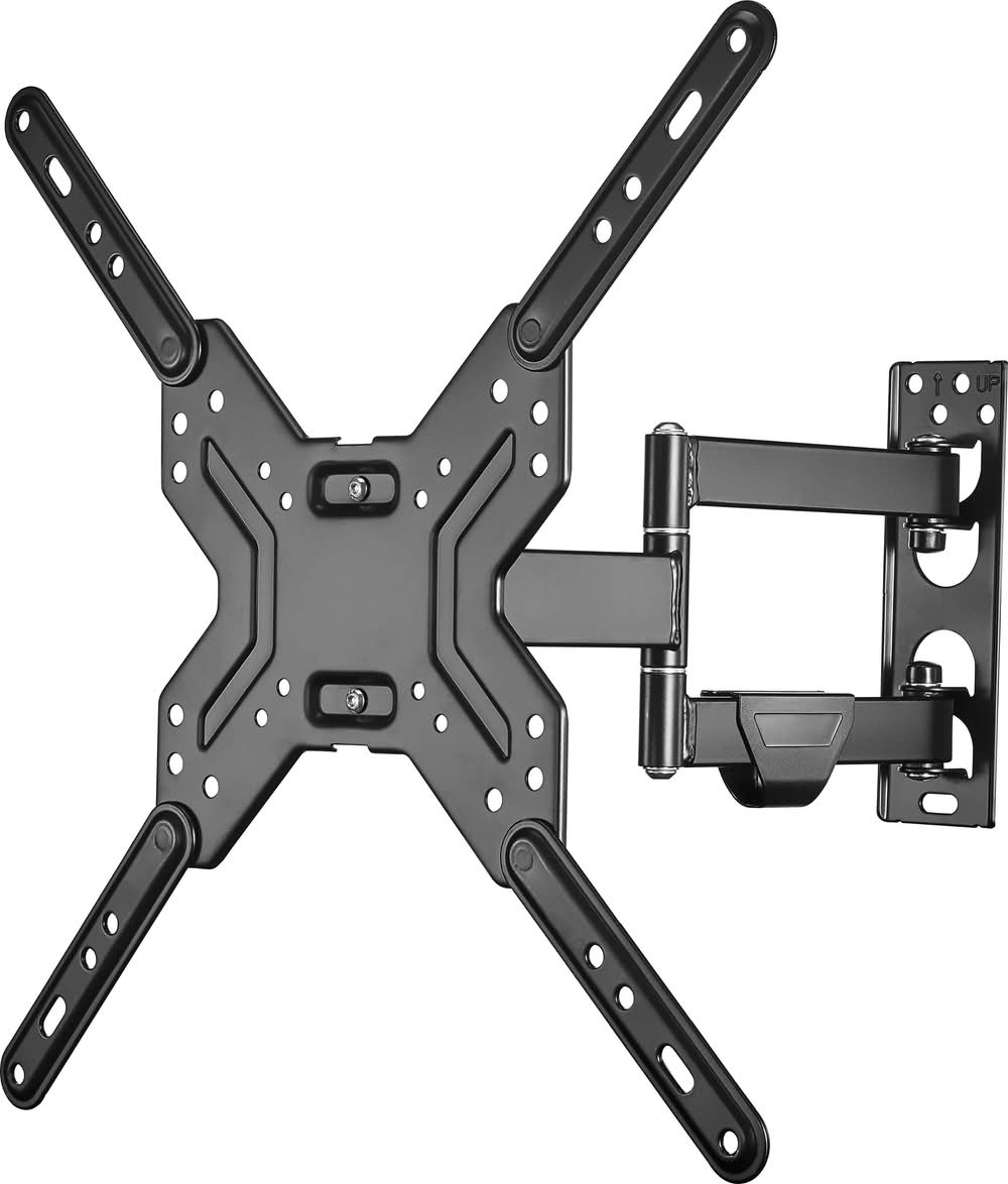 Best Buy Essentials™ - Full Motion TV Wall Mount for Most 19–50" TVs - Black