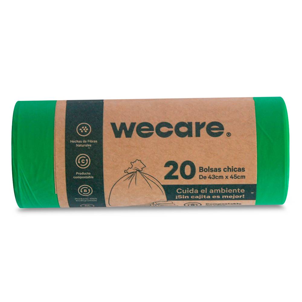 We care bolsa de basura a base de plantas (paquete 20 piezas)