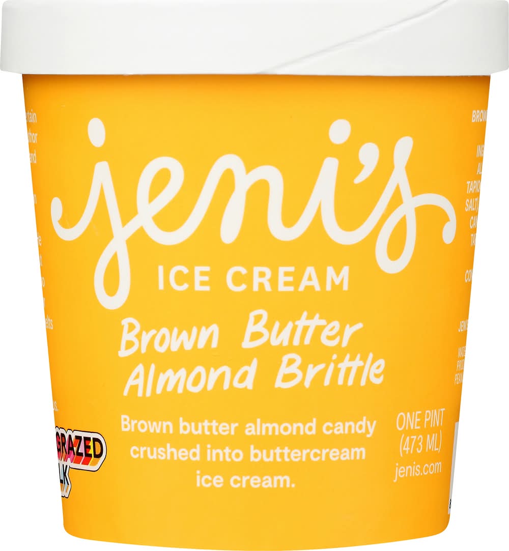 Jeni's Ice Cream, Brown Butter Almond Brittle (16 fl oz)