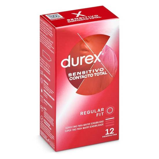 Preservativos contacto total Durex caja 12 unidades)