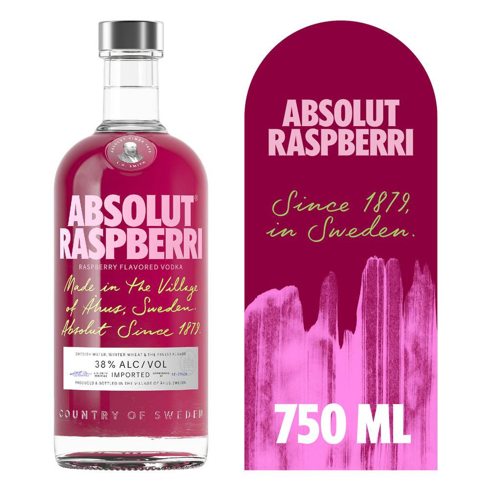 Absolut vodka raspberri (botella 750 ml)