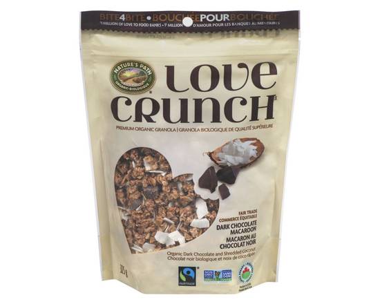 Love Crunch · Barres granola Love Crunch au macaron au chocolat noir (325 g) - Dark chocolate macaroon granola (325 g)