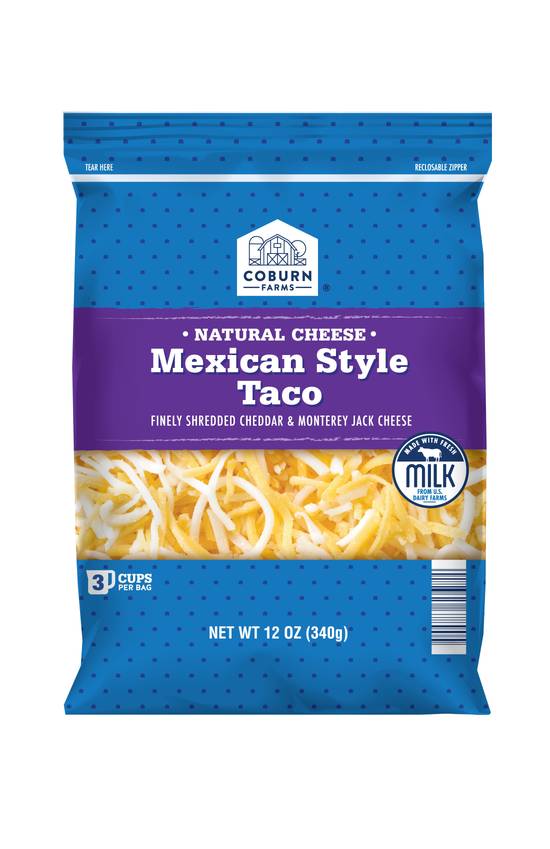 Coburn Farms Natural Mexican Style Taco Cheese
