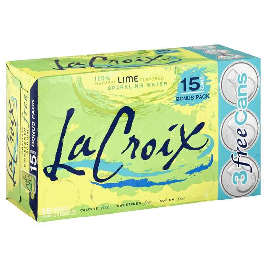 La Croix Lime Sparkling Water (15 ct, 12 fl oz)