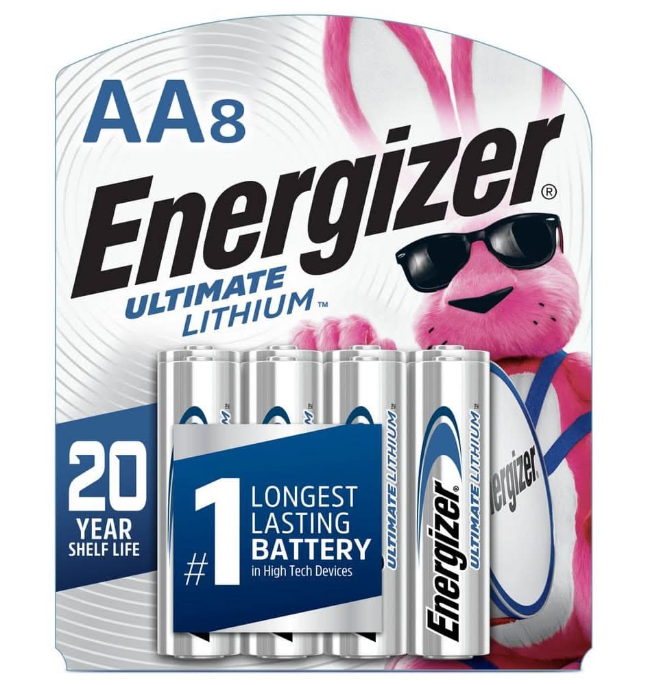 Energizer Ultimate Lithium Aa Batteries (8-Pack), 1.5V Lithium Double A Batteries