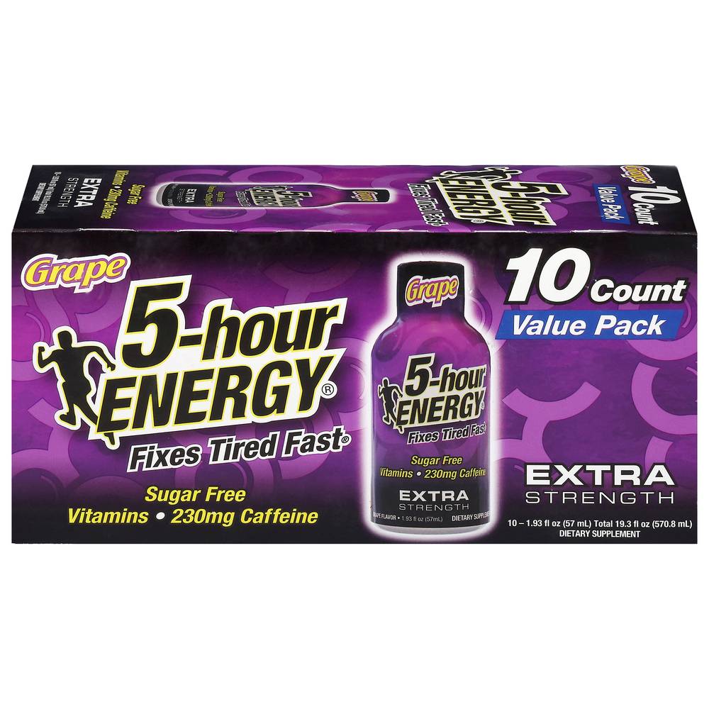 5-Hour Energy Extra Strength Grape Energy Shot (10 pack, 1.93 fl oz)