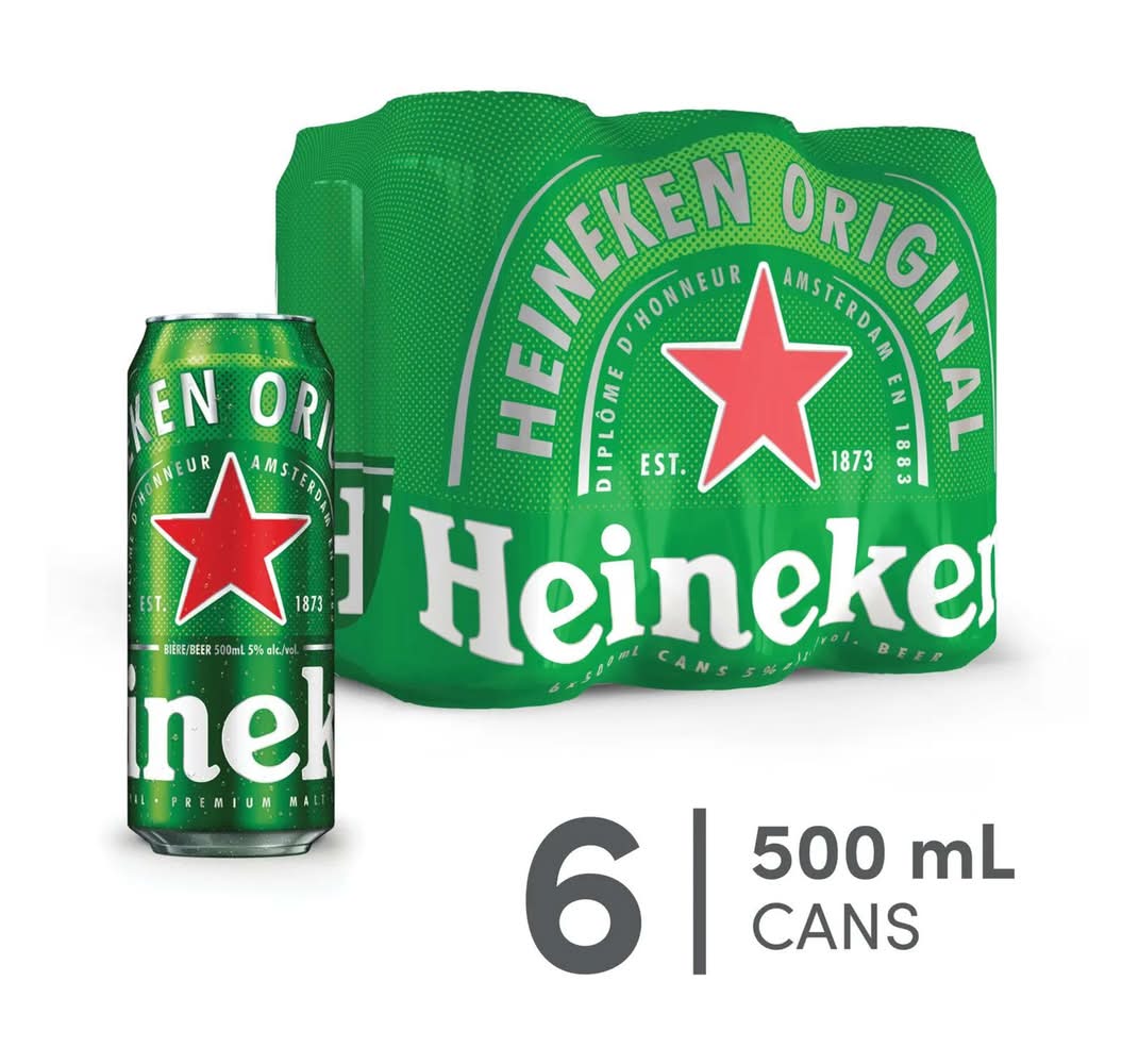 Heineken Lager Beer (6 x 500 ml)