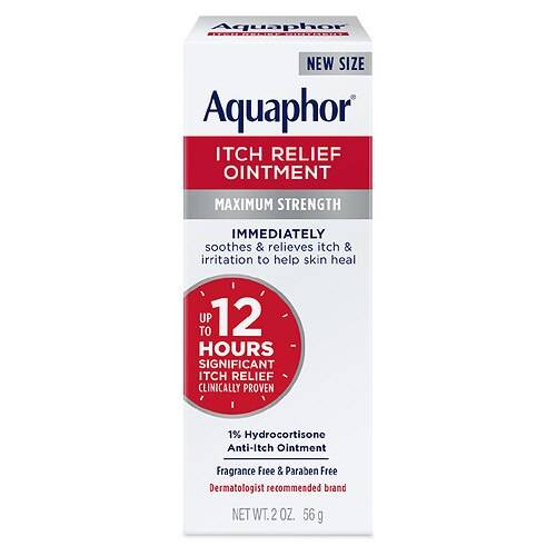 Aquaphor Itch Relief Ointment, 1% Hydrocortisone - 2.0 OZ