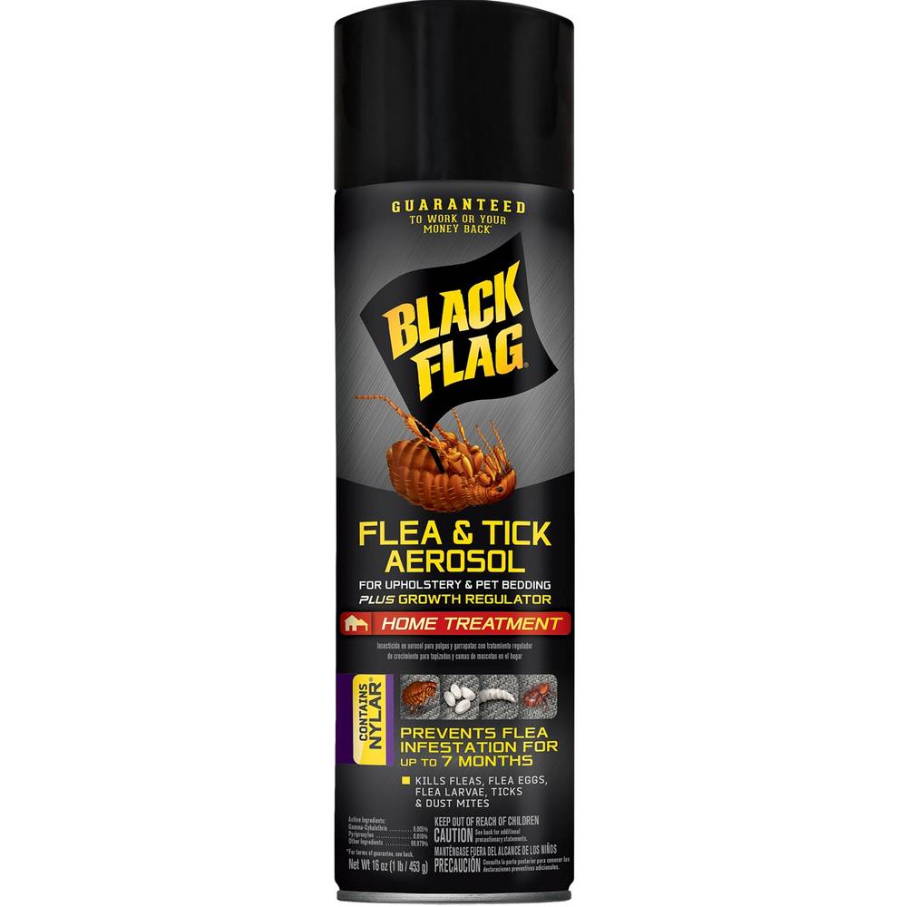 BLACK FLAG 16-oz Flea and Tick for Upholstery and Pet Bedding Flea Killer Aerosol | HG-11094