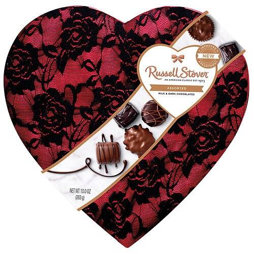 Order Russell Stover Fine Valentine Heart Chocolate - 10.0 oz food online from Walgreens store, Kingman on bringmethat.com