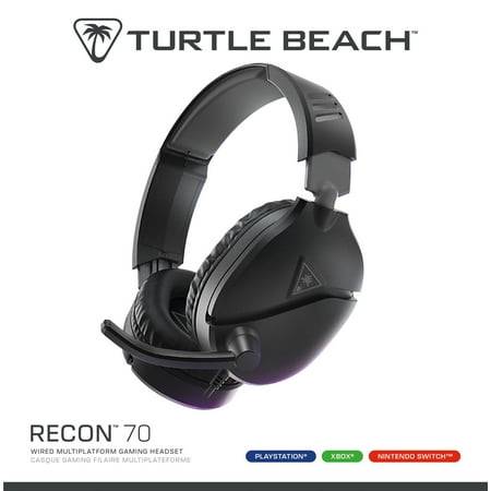 Turtle Beach Recon 70 Wired Multiplatform Gaming Headset, Black