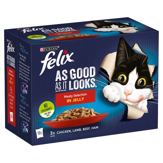 Felix As Good As It Looks Meaty Selection in Jelly Wet Cat Food 12x100g