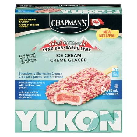 Chapman's Yukon Lynx Ice Cream, Strawberry-Shortcake (90 ml, 6 ct)