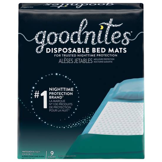 Goodnites Disposable Bed Mats (9 ct)