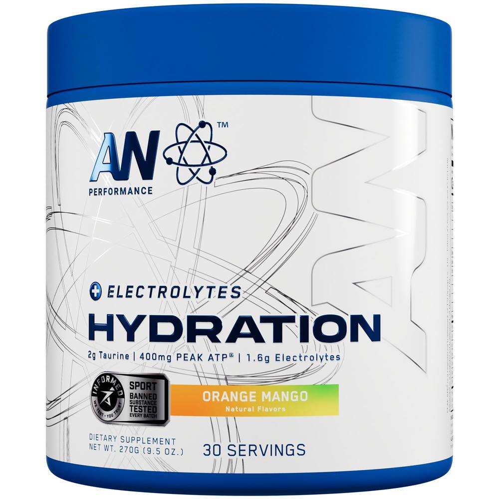 AN PERFORMANCE Electrolytes Hydration Dietary Supplement, Orange Mango (9.5 oz)