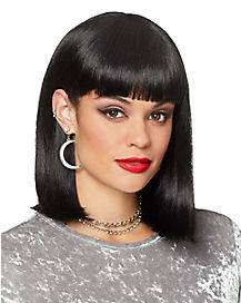 Black Pageboy Wig (One Size Fits Most)