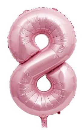 INFLATED Rose Gold Number Foil Balloon 34in 8