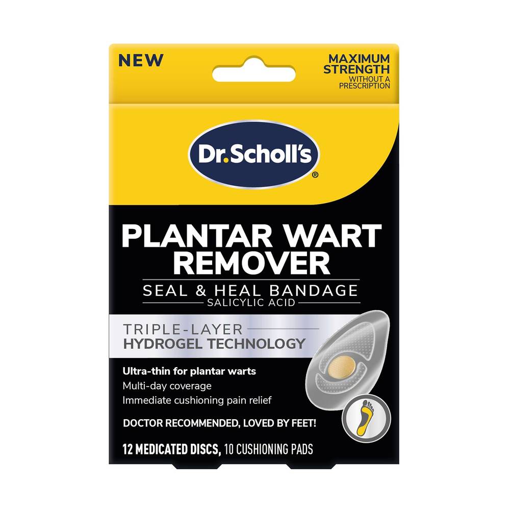 Dr. Scholl's Plantar Wart Remover Seal & Heal Bandage With Hydrogel Technology (12 ct)