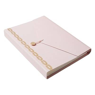 Martha Stewart Accordion File, 13-Pocket, 12.75 x 9, Pink (MS108H)