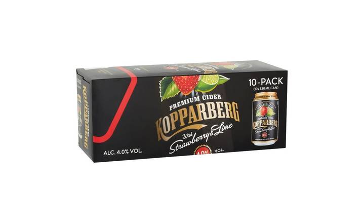 Kopparberg Strawberry & Lime Cider 10 x 330ml Cans (378615)