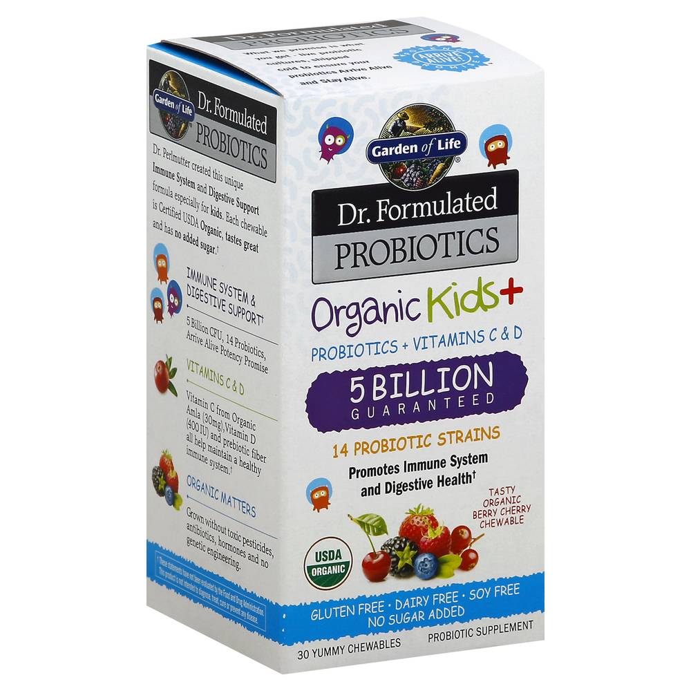 Garden Of Life Dr. Formulated Organic Kids+ Probiotics Chewables (30 ct)