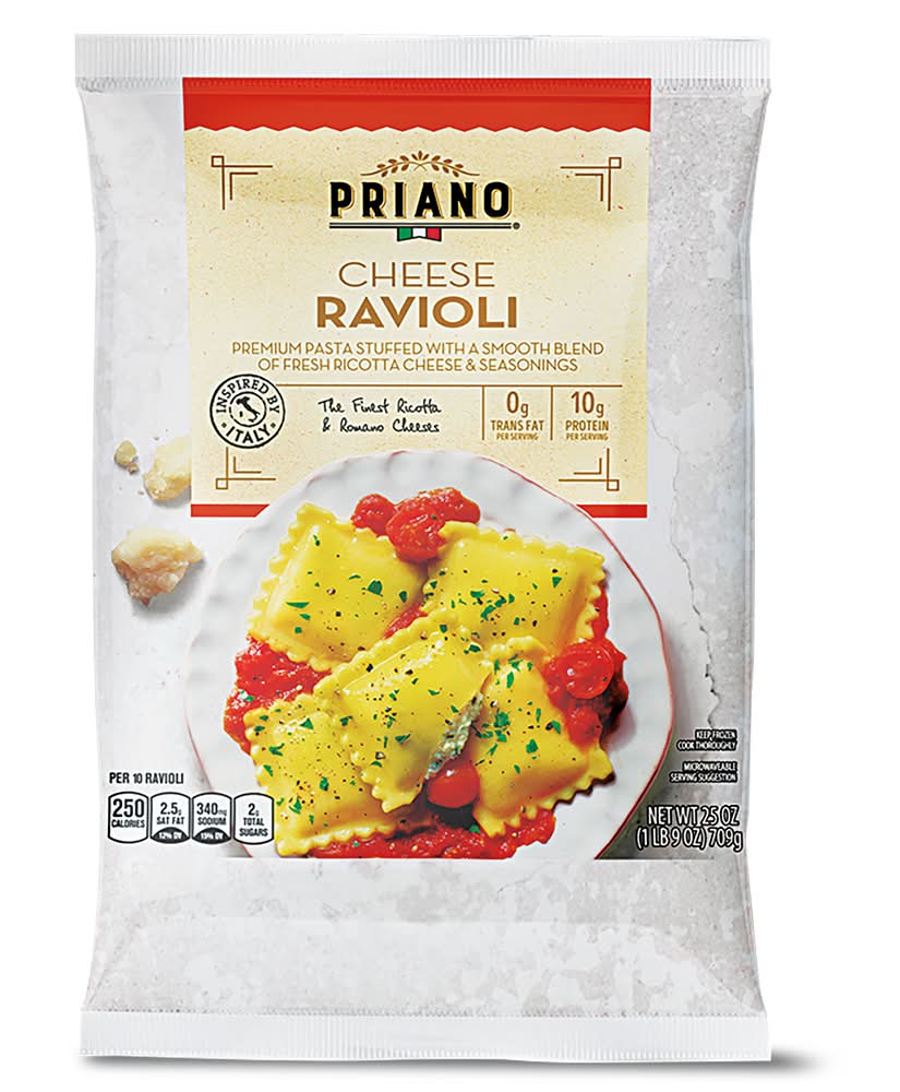 Priano Ravioli Pasta, Cheese (25 oz)