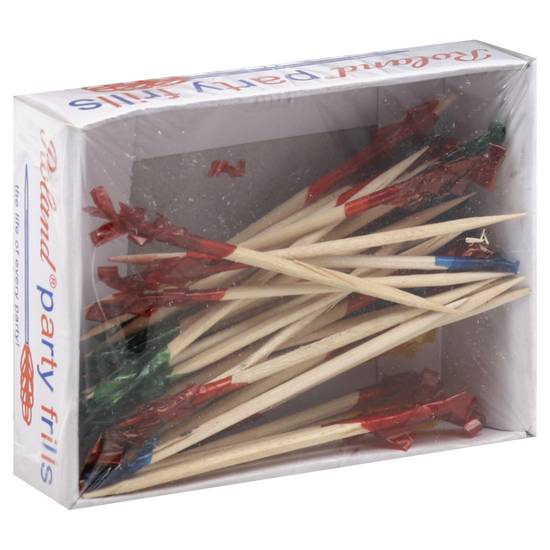 Roland Four Colors Party Frills Toothpicks (48 ct)