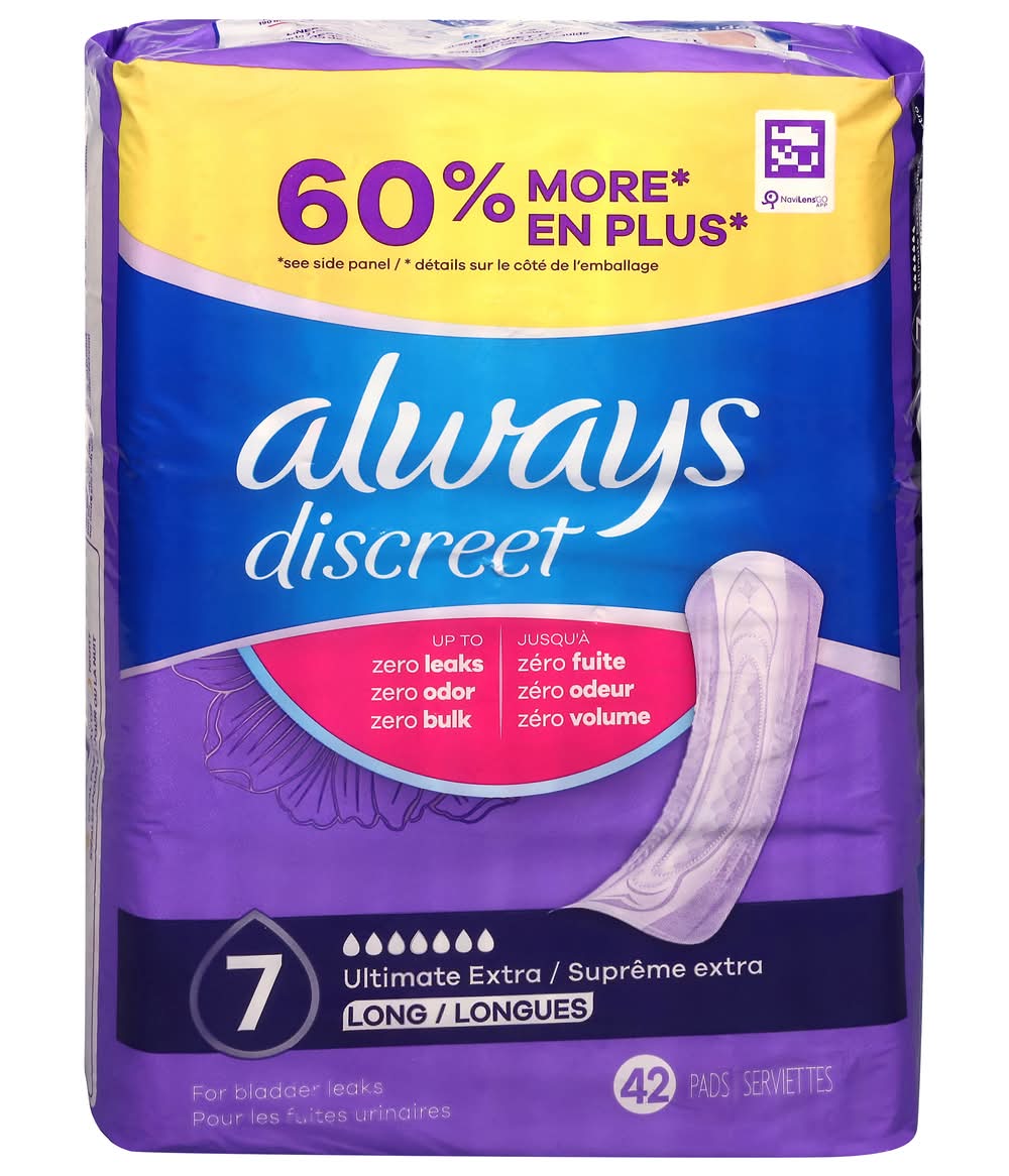 Always Ultimate Extra Protect Rapid Dry Core Pads (42 ct)