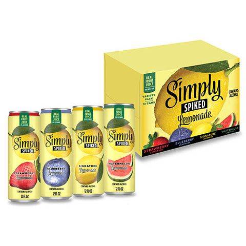 Simply Spiked Lemonade Variety pack Cans (144 fl oz)