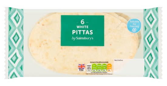 Sainsbury's White Pittas (6 pack)