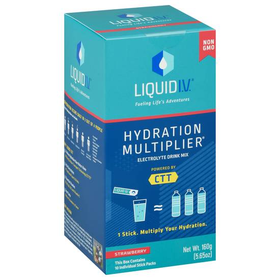 Liquid I.v. Hydration Multiplier Strawberry Electrolyte Drink Mix (10 ct)