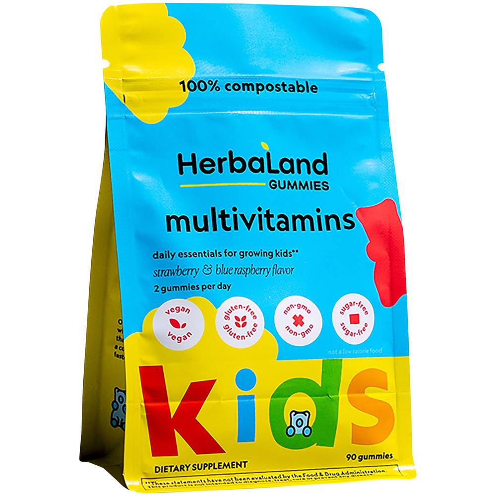 Kid'S Multivitamin Gummies - Strawberry & Blue Raspberry (90 Gummies)