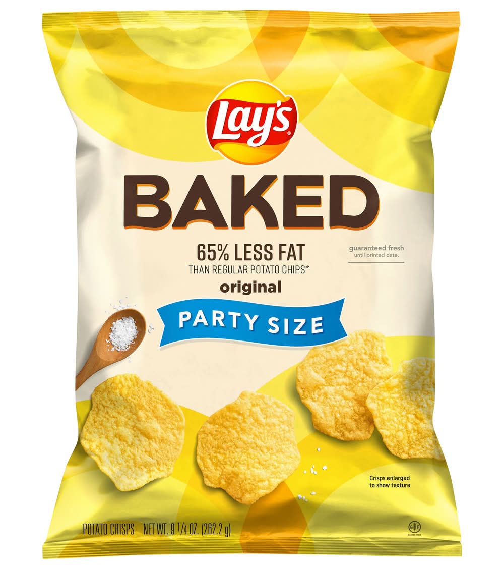 Lay's Party Size Original Baked Potato Crisp Chips (9.25 oz)