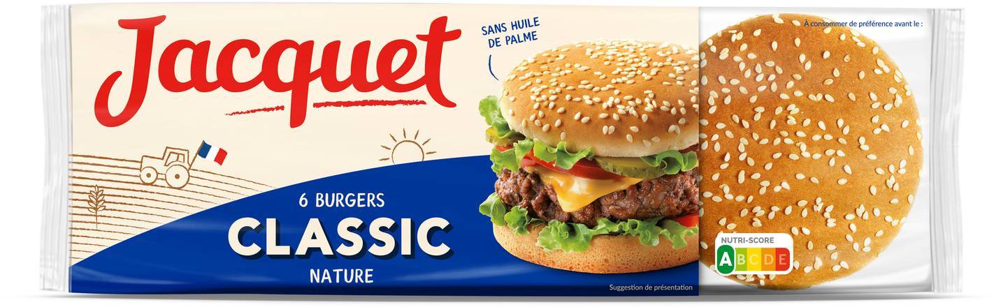 Hamburger x 6 - jacquet - 330g