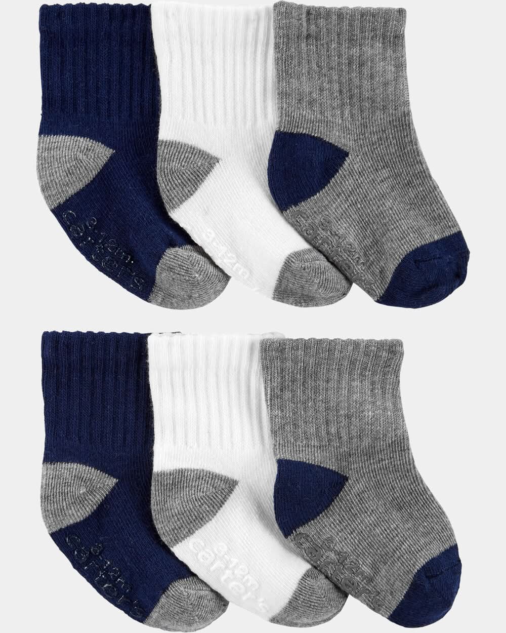 Baby Boy 6-Pack Crew Socks - Multi - 12-24M