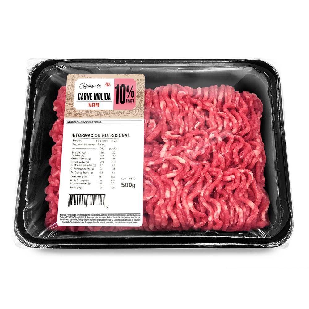 Cuisine & Co · Carne molida vacuno 10% grasa (500 g)