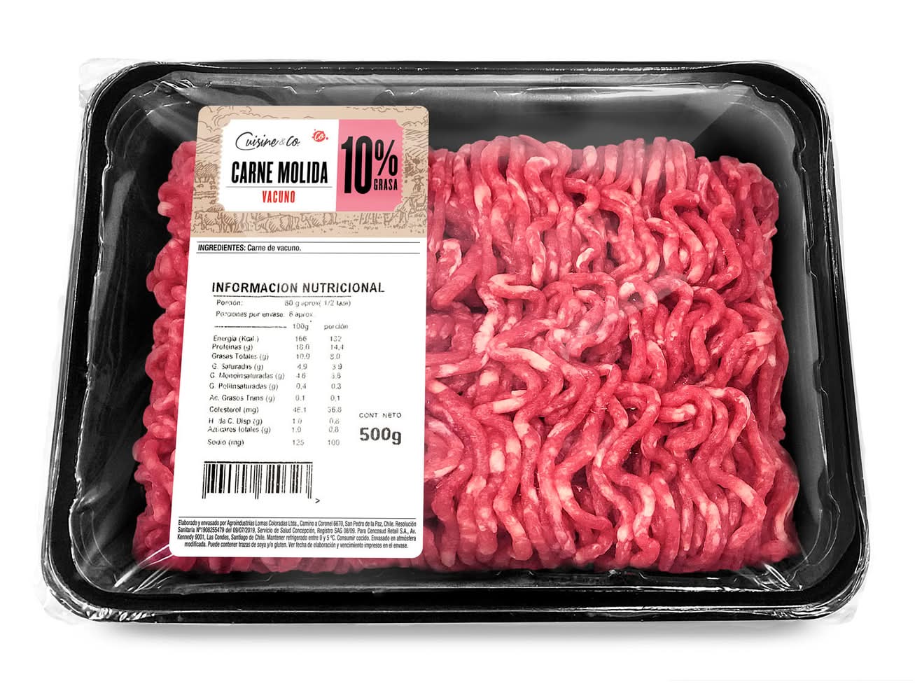Cuisine & Co · Carne molida de vacuno 10% grasa (500 g)