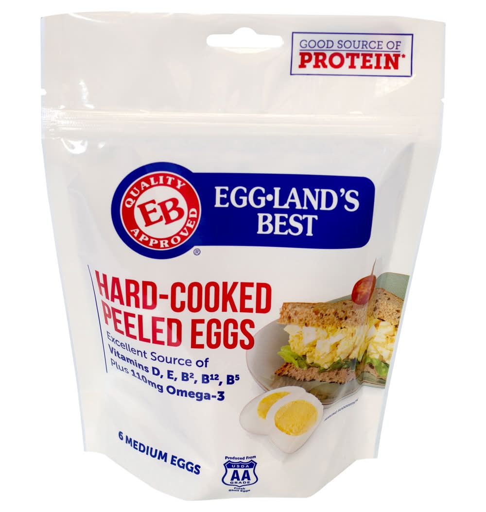 Eggland's Best Hard Cooked Peeled Eggs, M (9.3 oz, 6 ct)