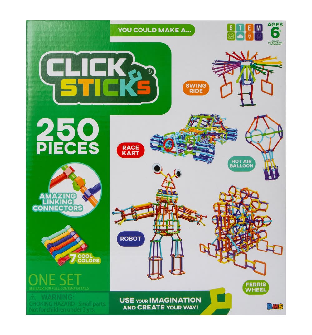 Click Sticks® Build Kit 250-Piece Green
