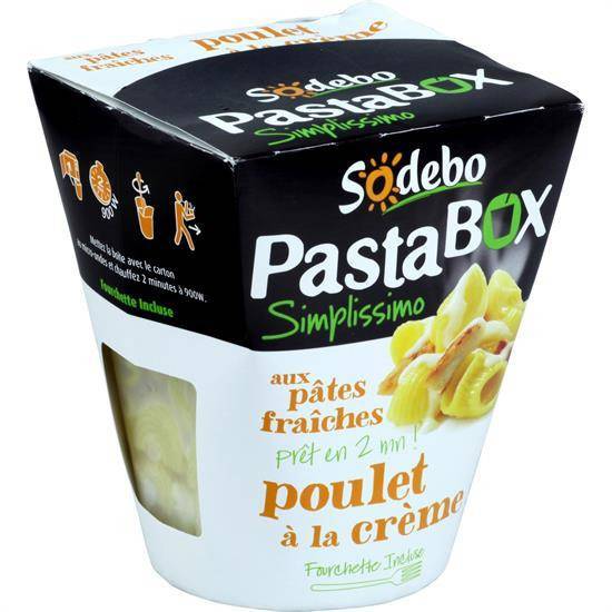 Sodebo Pastabox poulet à la crème 