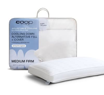 COOP Sleep Goods the Cooling Adjustable Cloud Pillow, M, White