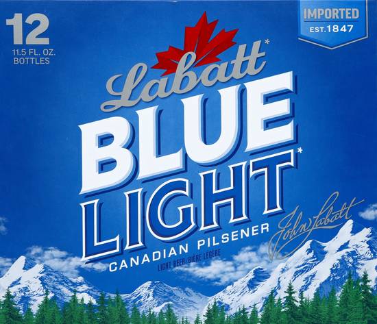 Labatt Blue Light Canadian Pilsener Beer (12 pack, 11.5 fl oz)