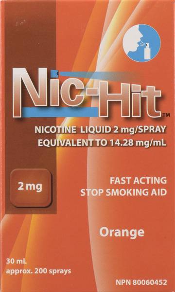 Nic-Hit Nicotine Liquid Spray Orange 2mg (30 g)