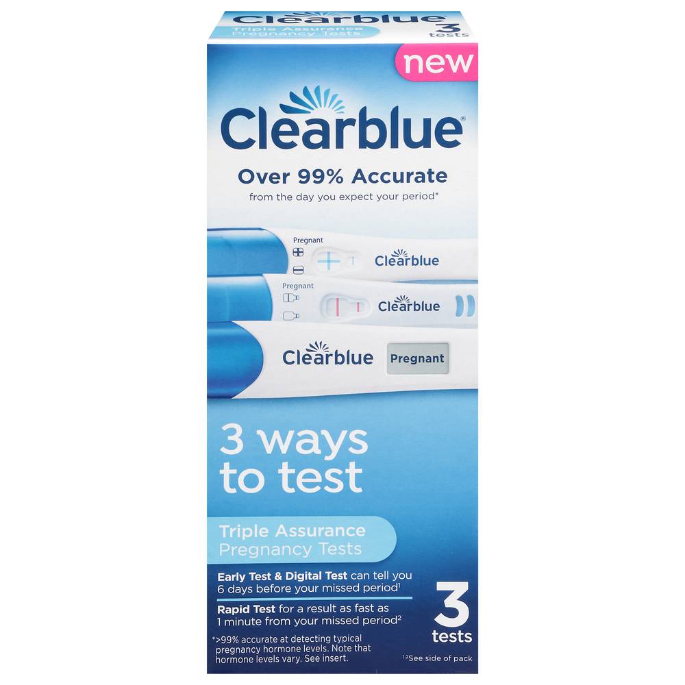 Clearblue Triple Assurance Pregnancy Tests (3 ct)