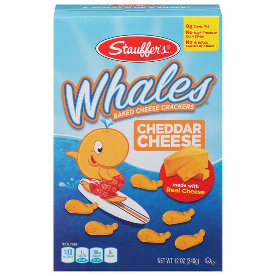 Stauffer's Whales Cheddar Cheese Baked Cheese Crackers