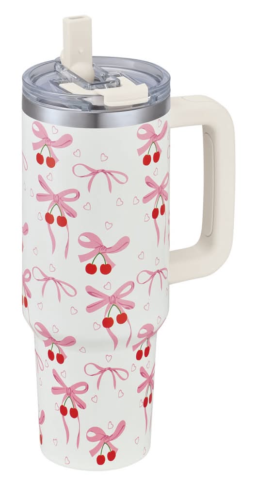 Adventuridge 40 oz Thirst Crusher Tumbler - Bows & Cherries